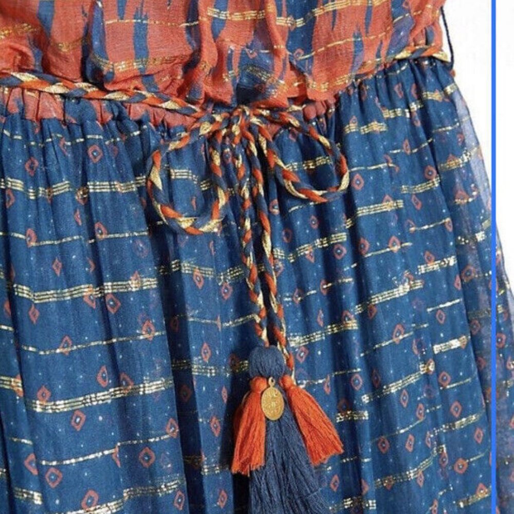 Anthropologie Verb Pallavi Singhee 6 NWT Nora Strapless Maxi Dress Bohemian - Picture 9 of 11